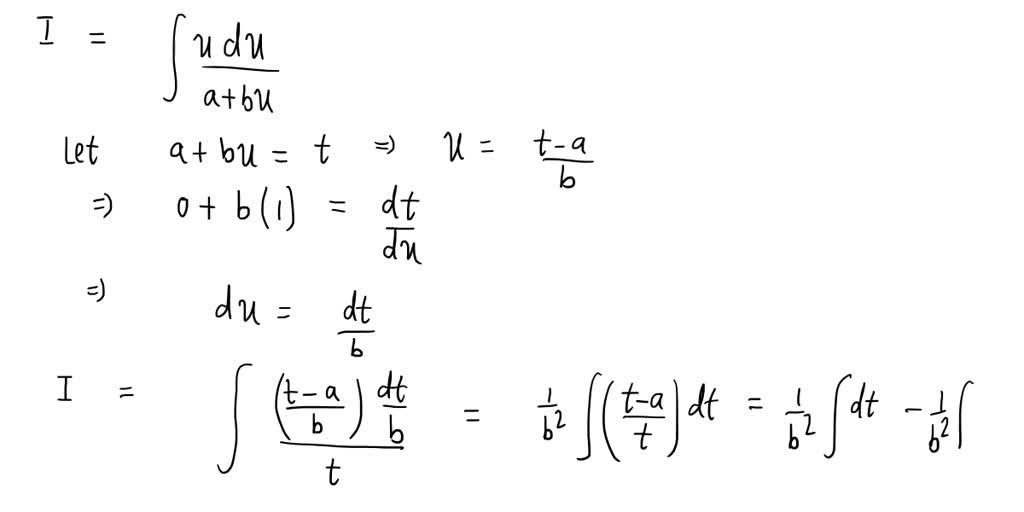 SOLVED: A Brief Table of Integrals The variable of integration is u ...