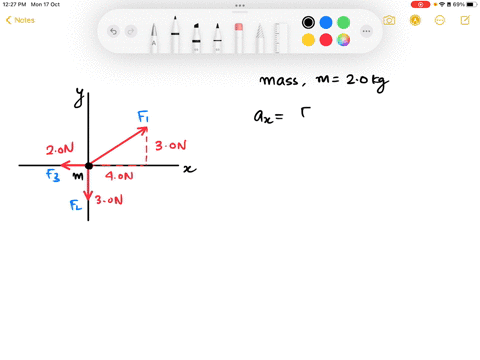 the-forces-in-figure-are-acting-on-a-2-kg-object-part-a-what-is-1-the-x-component-of-the-objects-acceleration-express-your-answer-with-the-appropriate-units-b-igure-of-1-value-units-submit-r-60343