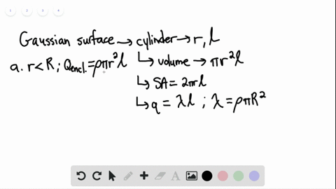 a-very-long-solid-cylinder-with-radius-r-has-positive-charge-uniformly-distributed-throughout-it-with-charge-per-unit-volume-rho-a-derive-the-expression-for-the-electric-field-inside-the-volume-at-a-2