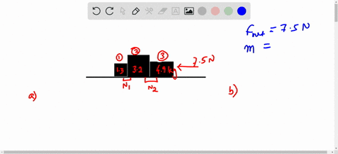 a-force-of-magnitude-750-mathrmn-pushes-three-boxes-with-masses-m_1130-mathrmkg-m_2320-mathrmkg-and-m_3490-mathrmkg-as-shown-in-figure-5-29-find-the-magnitude-of-the-contact-force-a-between-boxes-1-an