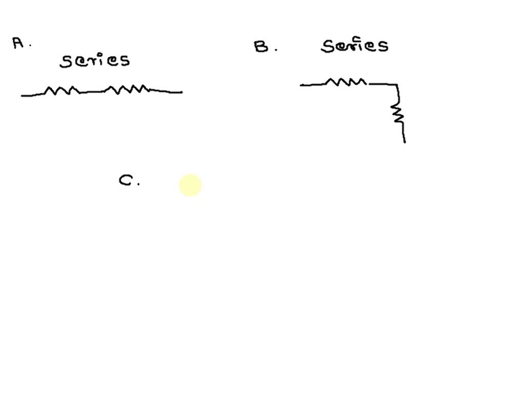 SOLVED: Which Of The Diagrams Shows Resistors In Parallel? A) B) W A ...