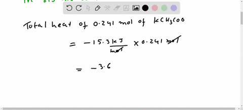 the-heat-of-solution-of-potassium-acetate-in-water-is-_-153-kjmol-kchzcoo-what-will-be-the-final-temperature-when-0241-mol-kchzcoo-is-dissolved-in-815-ml-water-that-is-initially-at-251-c-94118