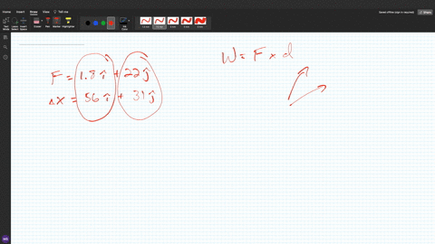 find-the-work-done-by-a-force-f-18i-22jn-as-it-acts-on-an-object-moving-from-the-origin-to-the-point-56-i-31-j-m