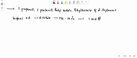 please-give-thorough-explanation-a-sample-contains-a-mixture-of-1-propanol-1-pentanol-butyl-acetate-ethyl-acetate-and-2-heptanone-using-simple-distillation-the-highest-volume-of-distillate-c-97895