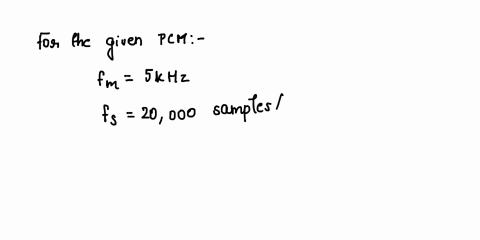 twenty-signals-each-of-5-khz-bandwidth-are-sampled-and-multiplexed-at-a-rate-of-20000-sampless-each-sample-is-then-coded-into-six-binary-digits-find-the-pcm-output-rate-and-the-channel-bandw-50289