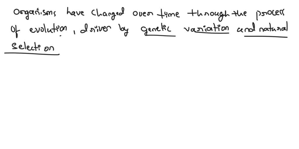 SOLVED: How organisms have changed over time Evolutionary history ...