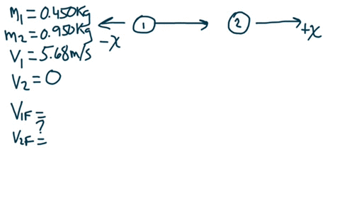 a-0450-kg-ice-puck-moving-east-with-a-speed-of-568-ms-has-a-head-on-collision-with-a-0950-kg-puck-initially-at-rest-assume-that-the-collision-is-perfectly-elastic-a-what-is-the-speed-of-the-56756