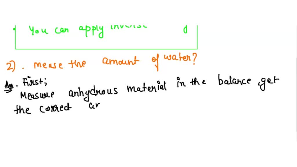 SOLVED Anhydrous compounds are often used as drying agents or