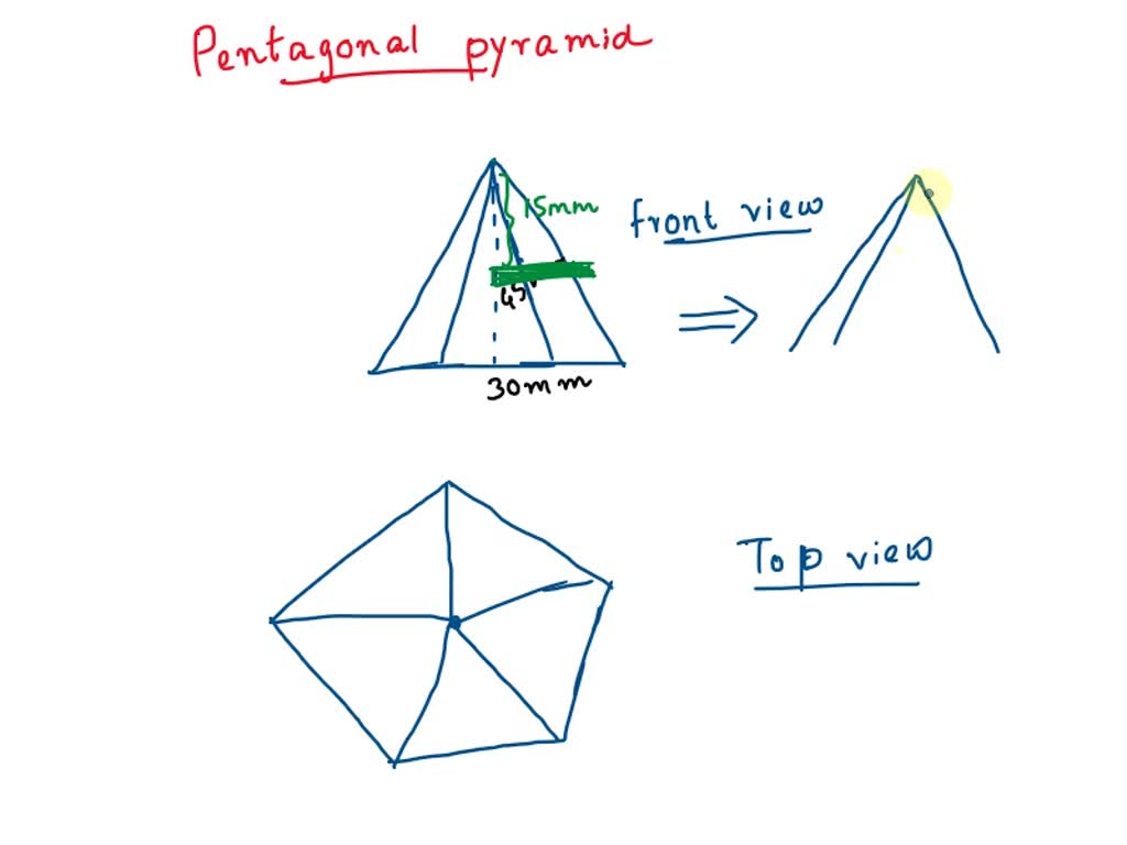 Solved A Pentagonal Pyramid With A Base Side Length Of Mm And A