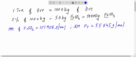 an-iron-ore-contains-50-feso4-by-mass-how-many-grams-of-iron-could-be-obtained-from-10-ton-of-this-ore-enter-your-answer-in-scientific-notation-ie-100e10-49406