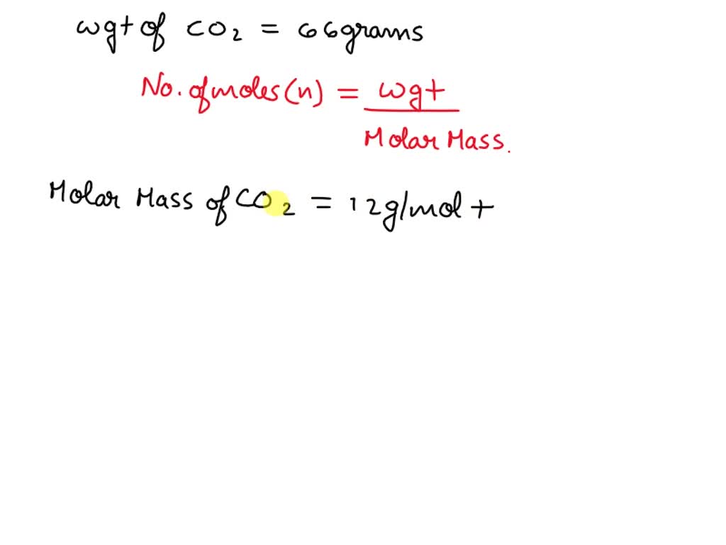 Solved Calculate The Number Of Moles In 66 Grams Of Carbon Dioxide Molecules Atomic Masses O 9614