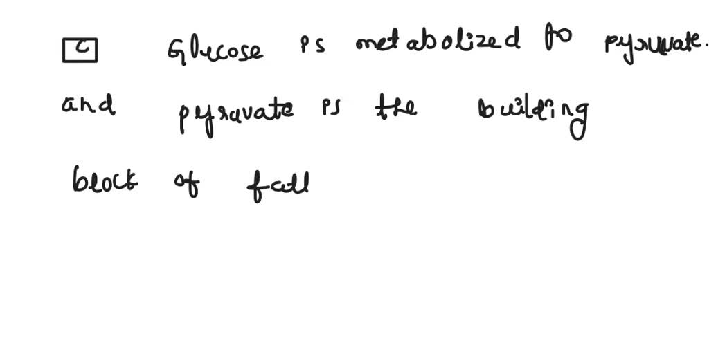 SOLVED How does glucose get converted to fat inside of a cell? Select