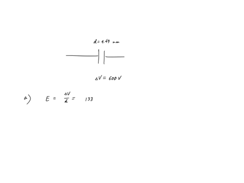 oppositely-charged-parallel-plates-are-separated-by-449-mm-a-potential-difference-of-600-v-exists-between-the-plates-a-what-is-the-magnitude-of-the-electric-field-between-the-plates-in-nc-b-62089