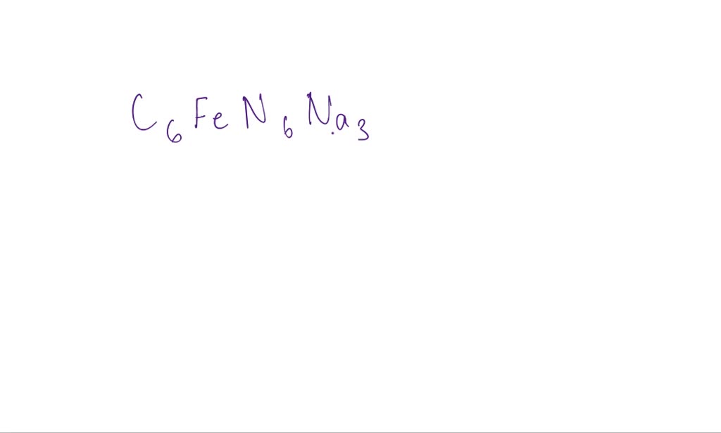 SOLVED Give the chemical formula of the following coordination