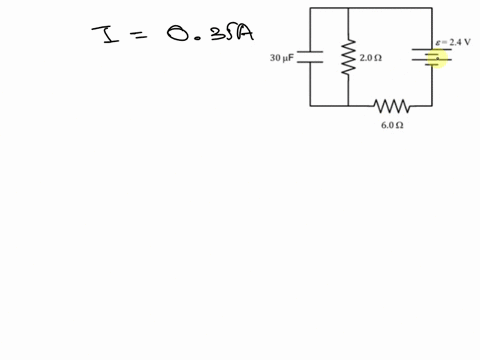 a-circuit-is-made-with-two-resistors-emf-and-a-capacitor-as-shown-below-when-the-current-through-the-6-0-resistor-is-035-a-what-charge-is-stored-on-the-capacitor-45-hc-21-lc-5324v-30-uf-20-5-04645