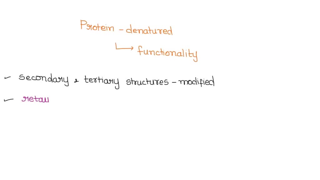 SOLVED If a protein loses its function because it lost its shape, then