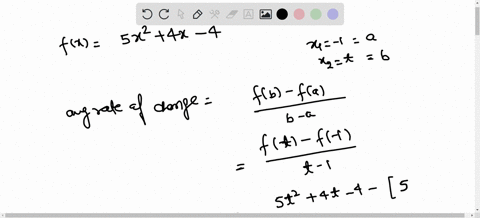 given-fx-5x-2-4x-4-find-the-average-rate-of-change-of-fx-from-x-1-to-xt-6993