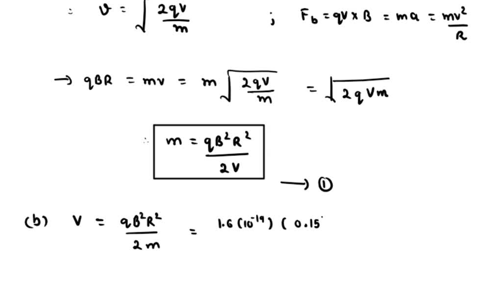 SOLVED A mass spectrometer accelerates a charge q through a potential