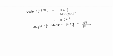calculate-the-freezing-point-of-the-following-solution-assuming-complete-dissociation-the-kf-for-water-is-186-oc-kg-mol-1-part-a-112-gg-fecl3fecl3-in-167-gg-water-the-molar-mass-of-fecl3fecl-73651