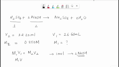 assignment-3-in-a-titration-of-sulfuric-acid-against-sodium-hydroxide-3220ml-of0250-m-naoh-is-required-to-neutralize-2660ml-of-hsoa-calculate-the-molarity-of-the-sulfuric-acid-eso-aq-2naoh-a-65304