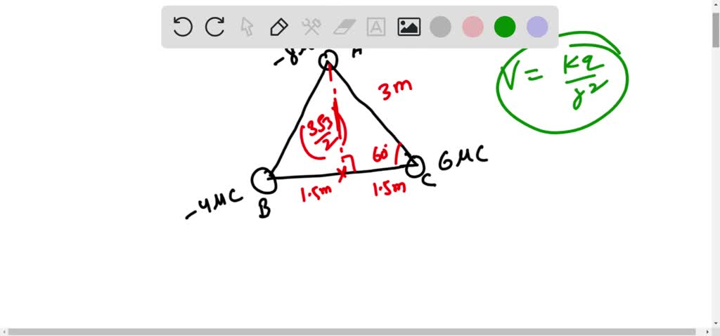 SOLVED: Three charges are placed at the corners of an equilateral ...