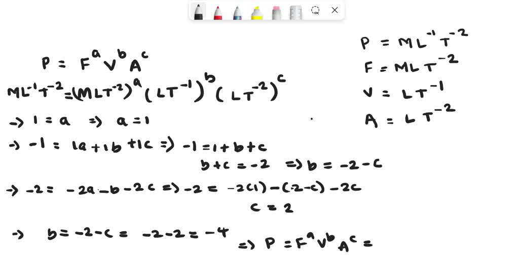 Solved 16 If Force F Velocity V And Acceleration A Are Taken As The Fundamental Units