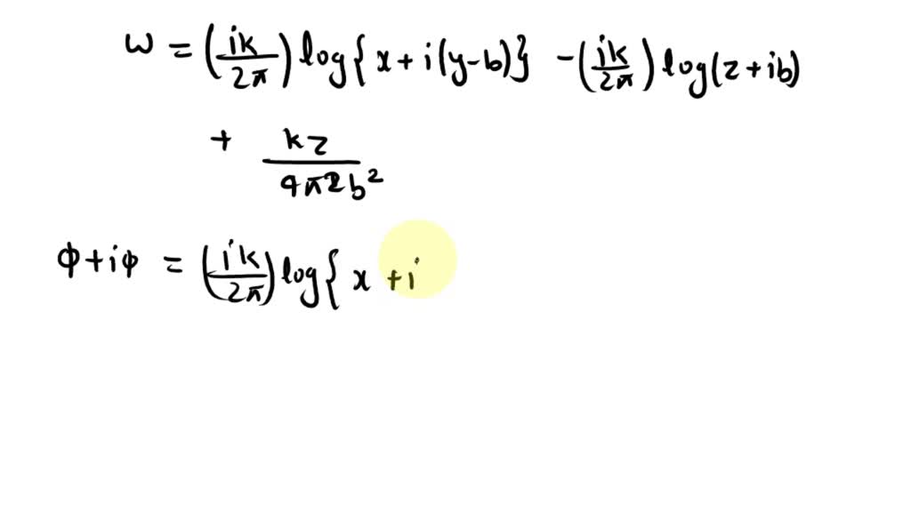 SOLVED: When an infinite liquid contains two parallel rectilinear ...