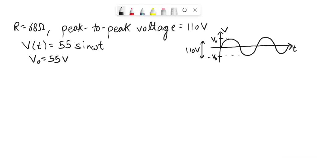 SOLVED What is the power dissipation in a 68 Ω resistive load, when a