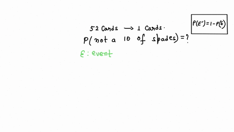 a-card-his-dealt-from-a-complete-deck-of-52-playing-cards-no-jokers-use-components-to-find-the-probability-that-the-card-is-not-a-ten-of-spades-a-11-b-152-c-5152-d-1213-e-14-78437