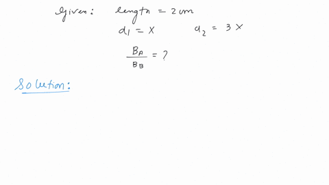 points-a-and-b-are-situated-perpendicular-to-the-axis-of-a-2cm-long-bar-magnet-at-large-distances-x-and-3x-from-its-centre-on-opposite-sides-the-ratio-of-the-magnetic-fields-at-a-and-b-will-be-appro-2