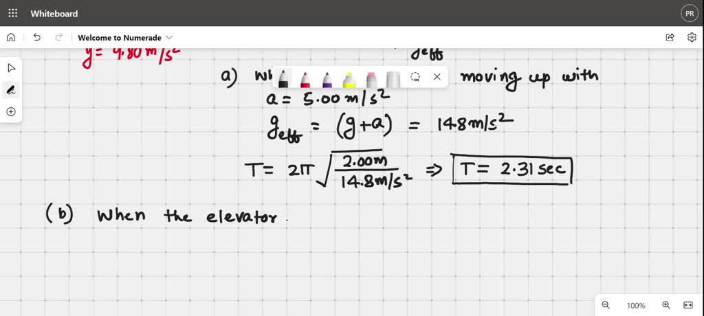 SOLVED: A Simple Pendulum Is 2.00 M Long. (a) What Is The Period Of ...