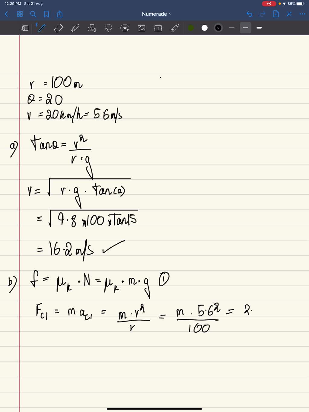 solved-integrated-concepts-if-a-car-takes-a-banked-curve-at-less-than