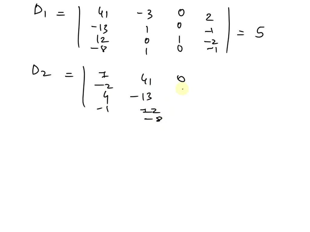 SOLVED Use Cramer's Rule to solve the following system. You must find