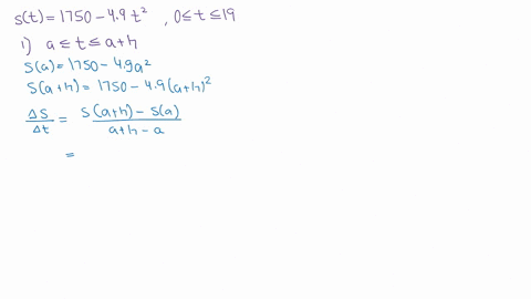 a-parachutist-jumps-out-of-a-plane-her-height-in-metres-above-the-ground-after-t-seconds-is-given-by-st-1750-49t2-0-t-19-b-determine-an-algebraic-expression-in-terms-of-a-and-h-to-estimate-t-15637