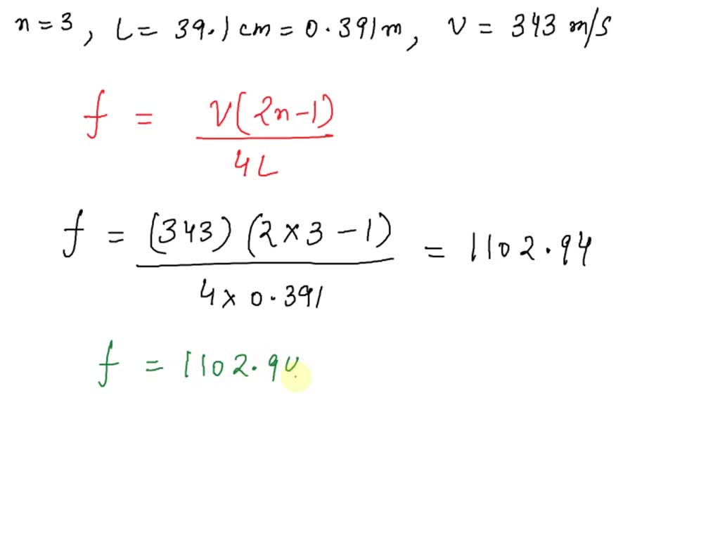 SOLVED The is wellmodeled as a cylindrical pipe that is open