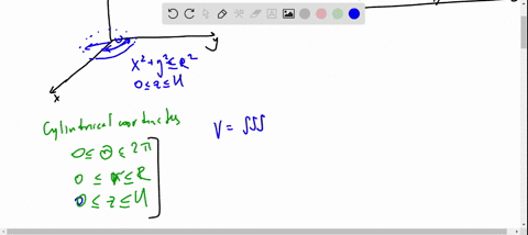 using-cylindrical-coordinate-system-find-the-volume-of-the-cylinder-on-the-left-side-with-a-height-of-h-it-is-clear-that-you-shouldnt-directly-write-v-r2h-without-doing-any-calculations-in-cylindrical