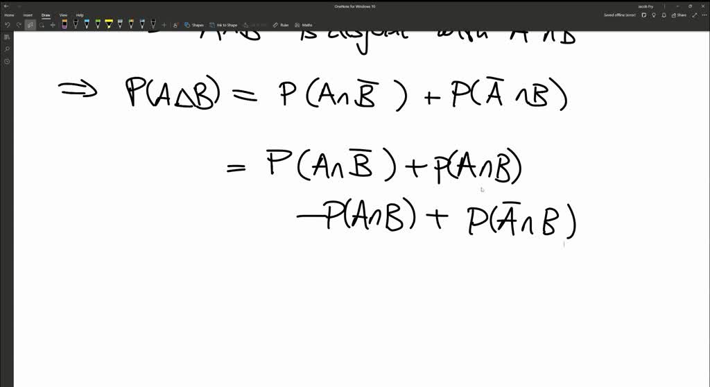 SOLVED: The symmetric difference between two events A and B is the set ...