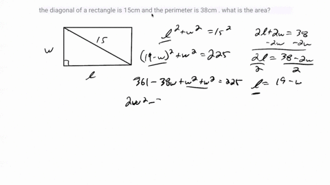 the-diagonal-of-a-rectangle-is-15cm-and-the-perimeter-is-38cm-what-is-the-area-43128