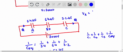 consider-the-arrangement-of-the-four-initially-uncharged-capacitors-shown-in-fig-capacitors-a-b-c-and-d-have-capacitances-54f-43f-32f-and-21f-respectively-suppose-that-a-battery-applies-a-potential-di