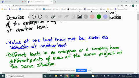describe-a-situation-where-value-at-one-level-of-the-enterprise-may-not-be-seen-as-valuable-at-another-level-17888
