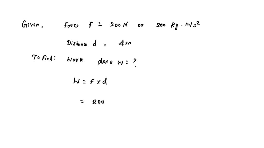 Solved Calculate The Amount Of Work Done In Lifting A N Object To A Height Og M