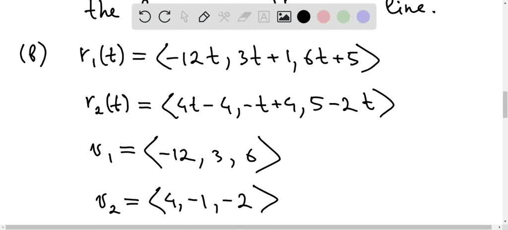 SOLVED: (a) Determine if the lines are distinct parallel lines, skew ...