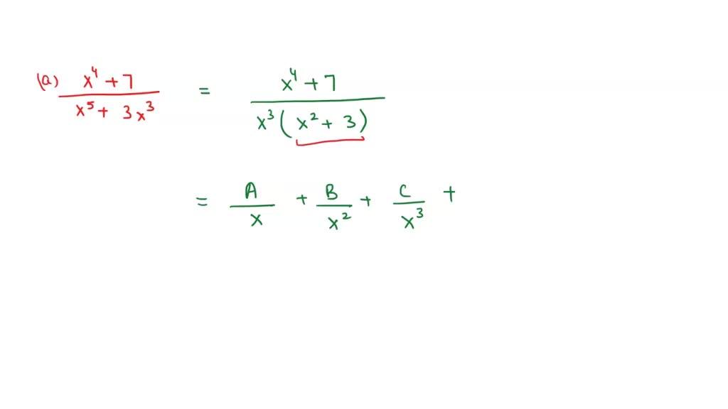 SOLVED:Write out the form of the partial fraction decomposition of the ...