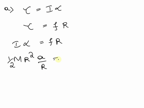 a-cylinder-of-radius-r-and-mass-m-i-mr-rolls-without-slipping-a-ra-down-a-plane-inclined-at-angle-0-the-coefficient-of-friction-is-by-taking-the-torque-about-the-center-of-the-cylinder-deter-43503