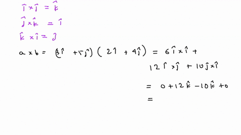 two-vectors-are-given-by-a-30i-50j-and-b-20i-40j-find-find-aa-x-b-b-b-c-6-band-d-the-component-of-along-the-direction-of-b-82109