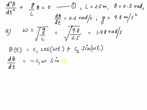 5-points-suppose-a-pendulum-of-length-ll-meters-makes-an-angle-of-0-radians-with-the-vertical-as-in-the-figure-it-can-be-shown-that-as-function-of-time-0-satisfies-the-differential-equation-42764