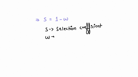 what-is-the-selection-coefficient-for-a-genotype-with-a-fitness-of-033