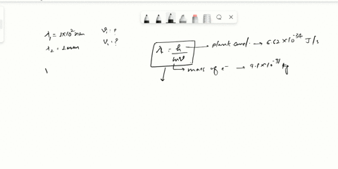 calculate-the-velocities-of-electrons-with-de-broglie-wavelengths-of-10-times-102-mathrmnm-and-10-ma-58255