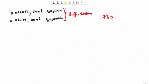 what-is-the-ph-of-a-buffer-solution-prepared-by-mixing-500-ml-of-00220-m-c6h5cooh-aq-and-200-ml-of-0032-m-nac6h5co2-aq-ka-benzoic-acid-65-x-10-5-43935