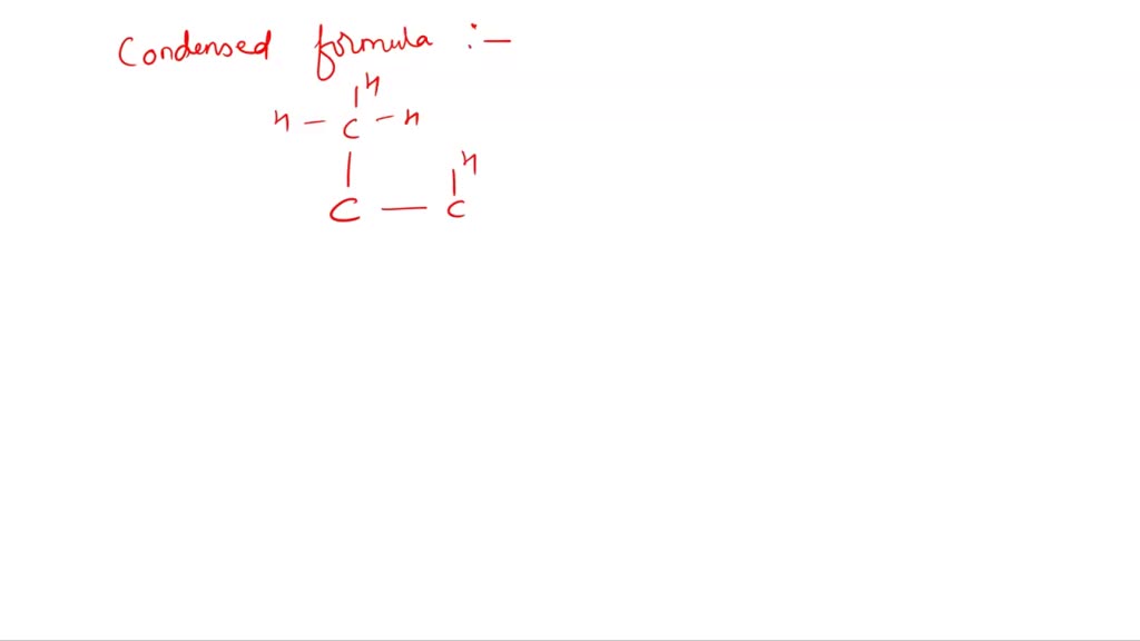 SOLVED What Is The Condensed Formula For The Molecule Shown Below